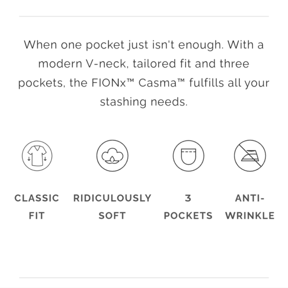 Figs technical collection Casma™ Three-Pocket Scrub Top size Small - Picture 10 of 12